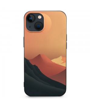 Ulloord  iPhone 14 Case | Opposites Attract | Day & Night Colorblock Mountains | Compatible with MagSafe