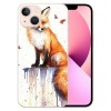 Shangniulu Compatible for iPhone 14 Pro Case, Vintage Cute Funny Fox iPhone Case Drop Protection Slim Shockproof TPU Case Gift for Men Women