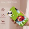 Shangniulu Compatible for iPhone 13 Pro Case, Funny Red Ladybugs Daisies iPhone Case Drop Protection Slim Shockproof TPU Clear Case Gift for Men Women