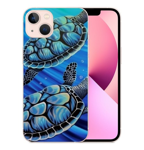 Shangniulu Compatible for iPhone 13 Pro Max Case, Funny Sea Animal Sea Turtle iPhone Case Drop Protection Slim Shockproof TPU Clear Case Gift for Men Women