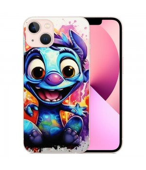 Shangniulu Compatible with iPhone 13 Pro Case Stitch Cartoon Print Crystal Clear Slim Soft TPU Bumper Anti-Scratch Four Corners Cushion Shockproof Protection Hard Back Cover