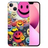 Shangniulu Cute Face Case Girls Women Preppy Aesthetic Cute Face Print Shockproof Protective Case Soft TPU Hard Back Anti-Scratch Cover for iPhone 14