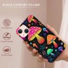 Shangniulu Pretty Magic Mushroom Case Colorful Trippy Mushrooms Print Shockproof Protective Case Soft TPU Hard Back Anti-Scratch Cover