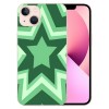 Shangniulu Cute Case Green Stars Coffee Latte Print Shockproof Protective Case Soft TPU Hard Back Anti-Scratch Cover for iPhone 13 Pro