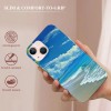 Shangniulu Compatible for iPhone 13 Case, Aesthetic Summer Vacation Beach Palm iPhone Case Drop Protection Slim Shockproof TPU Clear Case Gift for Men Women