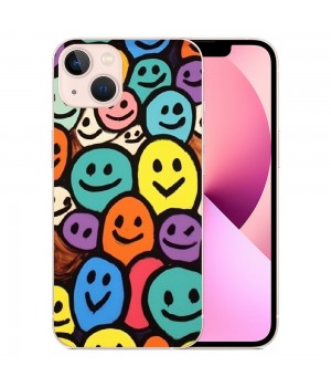 Shangniulu Cute Face Case Girls Women Cute Face Print Case Hippie Indie Design Shockproof Protective Cases Soft TPU Hard Back Anti-Scratch Cover