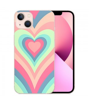 Shangniulu Love Heart Printed Case Girls Women Aesthetic Cute Shockproof Protective Case Soft TPU Hard Back Anti-Scratch Cover