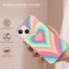 Shangniulu Love Heart Printed Case Girls Women Aesthetic Cute Shockproof Protective Case Soft TPU Hard Back Anti-Scratch Cover