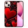 Shangniulu Love Heart Case Girls Women Cute Red Heart Print Shockproof Protective Case Soft TPU Hard Back Anti-Scratch Cover