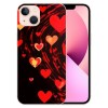 Shangniulu Love Heart Case Girls Women Cute Red Heart Print Shockproof Protective Case Soft TPU Hard Back Anti-Scratch Cover