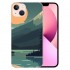 Shangniulu Color Block Sunset Case Aesthetic River Mountain Landscape Sunset Printed Shockproof Protective Case Soft TPU Hard Back Anti-Scratch Cover