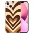 Shangniulu Brown Heart Case Cute Love Heart Coffee Latte Print Phone Case Shockproof Protective Case Soft TPU Hard Back Anti-Scratch Cover