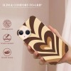 Shangniulu Brown Heart Case Cute Love Heart Coffee Latte Print Phone Case Shockproof Protective Case Soft TPU Hard Back Anti-Scratch Cover