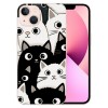 Shangniulu Cute Clear Phone Case for iPhone 13 Soft Shoockproof Phone Case Funny Cats Girly Case