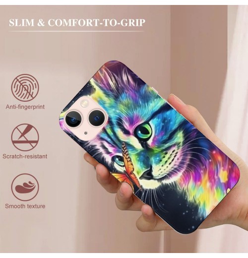 Shangniulu Cute Cat, Animal Cartoon Pattern Design Clear TPU Phone Cases Soft Flexiable Slim Protective Cases, Anti-Scratch Shock Absorbing