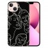 Shangniulu Abstract Art Case Line Face Print Shockproof Protective Cases Soft TPU Hard Back Anti-Scratch Cover