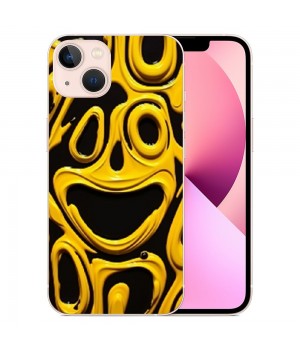 Shangniulu Lovely Case Yellow Trippy Cute Face Print Shockproof Protective Cases Soft TPU Hard Back Anti-Scratch Cover