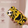 Shangniulu Lovely Case Yellow Trippy Cute Face Print Shockproof Protective Cases Soft TPU Hard Back Anti-Scratch Cover