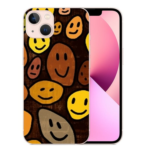 Shangniulu Cute Face Case Girls Women Cute Face Print Case Hippie Indie Design Shockproof Protective Cases Soft TPU Hard Back Anti-Scratch Cover