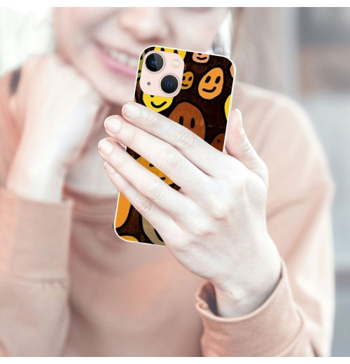 Shangniulu Cute Face Case Girls Women Cute Face Print Case Hippie Indie Design Shockproof Protective Cases Soft TPU Hard Back Anti-Scratch Cover