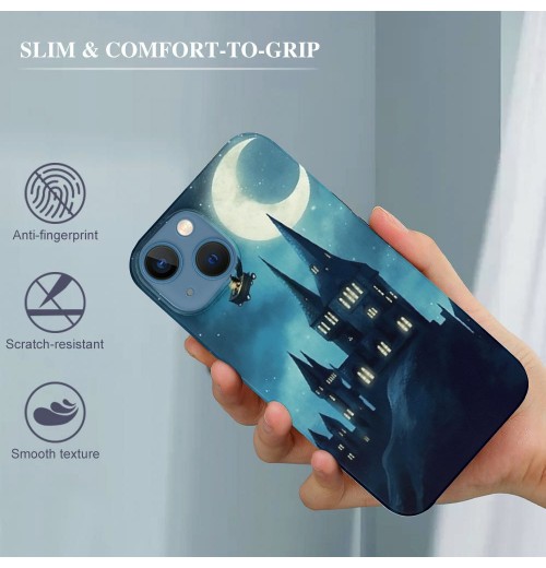 Shangniulu Book Lover Wizard Print iPhone Case Anti Slip and Drop Resistant Case for iPhone 15 Pro Max