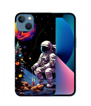 Shangniulu Moon Camping Print iPhone Case Anti Slip and Drop Resistant Case for iPhone 15 Pro Max