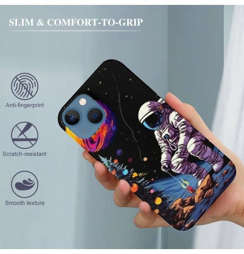 Shangniulu Moon Camping Print iPhone Case Anti Slip and Drop Resistant Case for iPhone 15 Pro Max