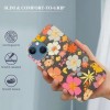 Shangniulu Retro Boho Hippie Flowers iPhone Case Anti Slip and Drop Resistant Case for iPhone 15 Pro Max